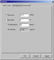 Air Density tab on the Options dialog